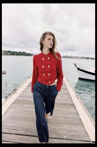 Zara red fitted - up, army