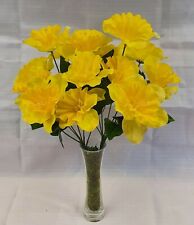 Artificial Daffodil Bouquet Bunch Bush Flowers Plants Rose Pot Ivy Foliage Leaf