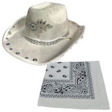 White Diamond Cowgirl Outfit Accessories Bandanna Wild West Festival Costumes