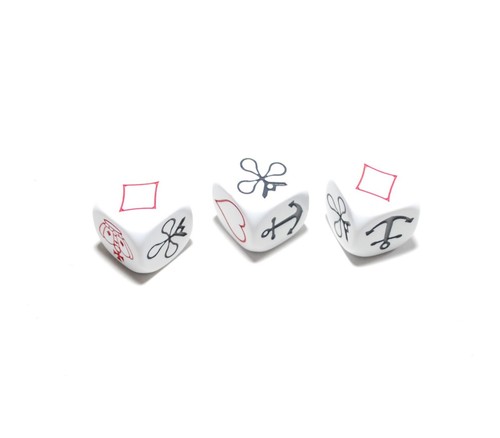 Crown and anchor dice - crown,