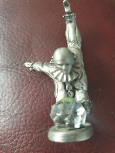 Vtg pewter w clown - vtg,