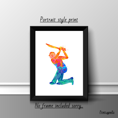 Cricket player print - cricket,