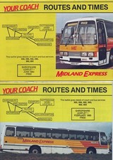 Midland Red North bus timetable leaflets x 4
