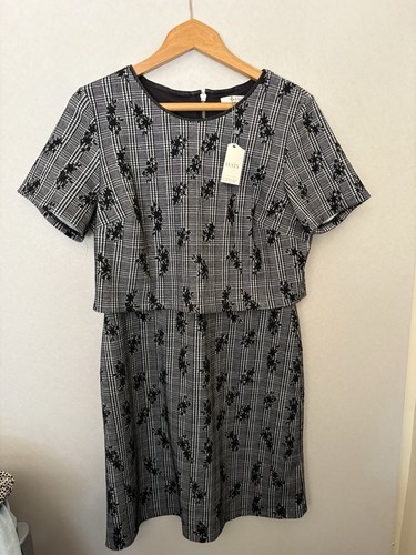 Oasis grey check floral - grey,