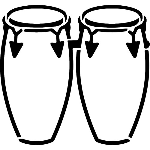 Conga drums stencils - 'conga, drums'
