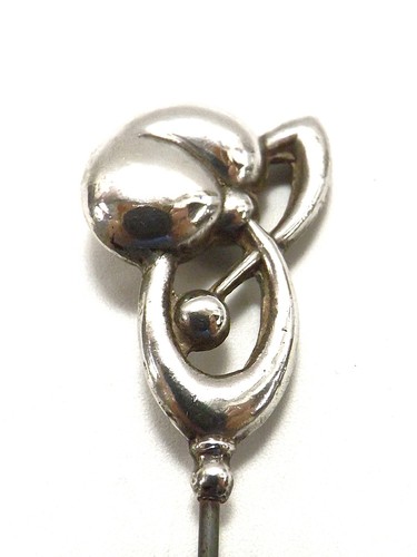 Antique silver hatpin - silver,
