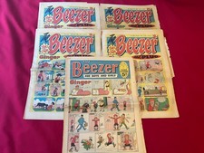 Collection of 5 Vintage UK Comics - THE BEEZER (For Boys & Girls) - D C Thomson