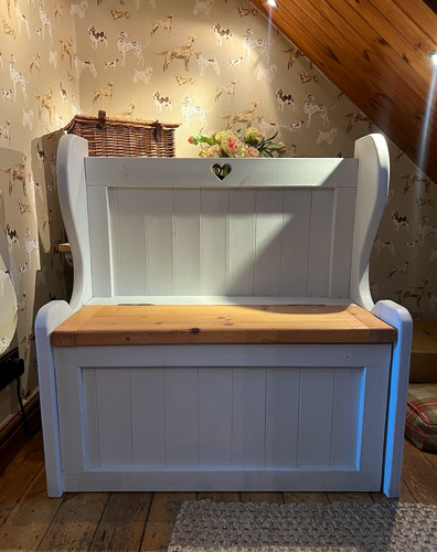 Solid pine monks bench - solid,