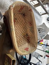 Vintage Pink Wicker Baby Doll