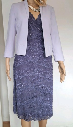 Purple layered sequined dress - purple,
