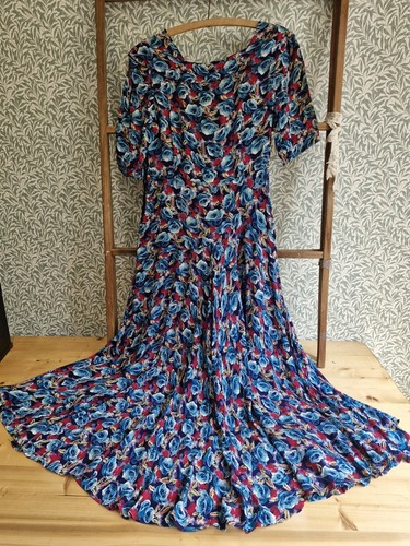 Antique 1930s print dress - 1930s,