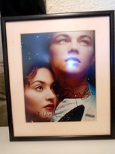 TITANIC LEONARDO DI CAPRIO & KATE WINSLET Signed Photograph framed with COA