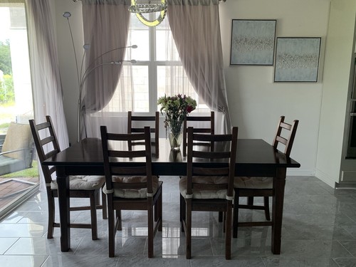 Mahogany dining table 6 - mahogany, table+