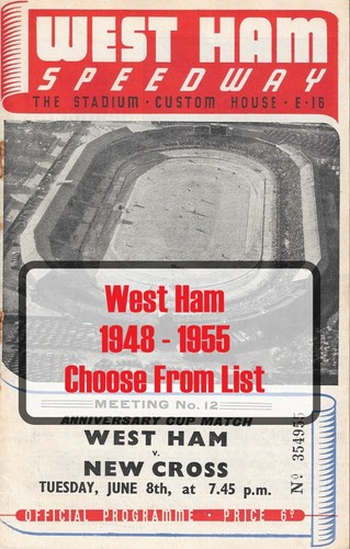 West ham speedway programmes - ham,