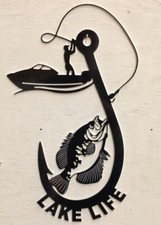 Lake Life Crappie Fish Metal