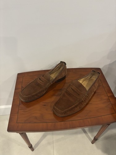 Grenson brown suede loafers - grenson,