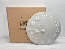Thomas Kent Arabic 12" Small Wall Clock in Dove Grey
