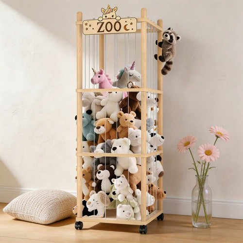 Tier wooden rolling - wooden, storage