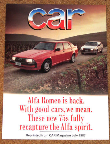 1987 alfa romeo - alfa, sales