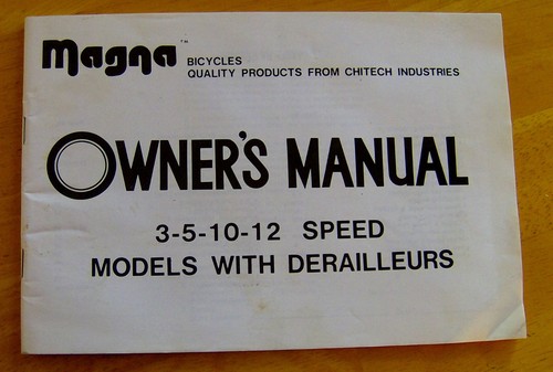 Vintage magna bicycle - magna, owner's