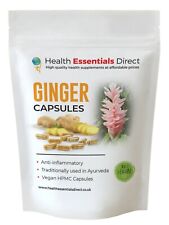 Pure Ginger Root Capsules - PURE - NO FILLERS (Nausea, Digestion, Vegan) 