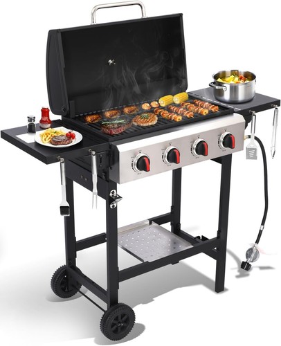 Burner gas grill - grill, cast