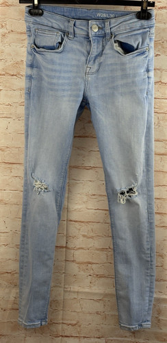 Men light blue torn - men’s,