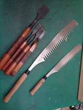 Japanese Ice Carving Chisel Saw Set by Shuukou, Houchiyo, Shigenobu w/ Signature
