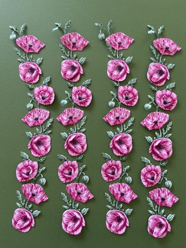 Tattered lace poppy flower - tattered,