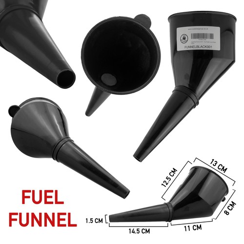 Universal black fuel funnel - black,