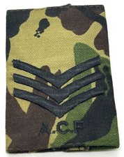British Military Issue Sergeant ACF Army Cadet Force DPM Rank Slide