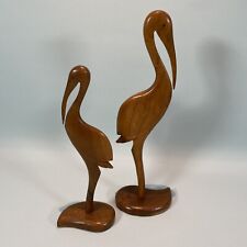 MCM Hand Carved Wooden Birds