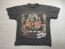Rock Chang AC DC maximum rock & roll black shirt mens size L