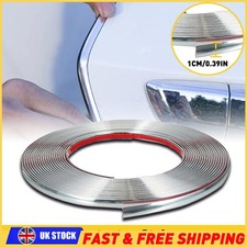 1Roll Chrome Body Moulding Trim Strip Door Guard Protector 0.4inch x 24.6feet UK