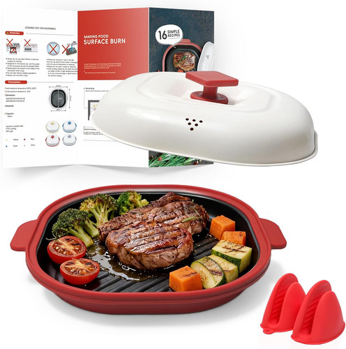 Microwave grill pan with - grill,