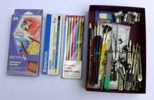 Vintage Drawing / Painting & Art Equipment - Dividers Compasses Brushes Pencils