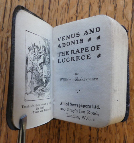 Miniature shakespeare venus - shakespeare,