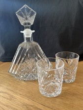 Glass whiskey decanter with - glass,