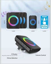 TECKNET Wireless Doorbell 3