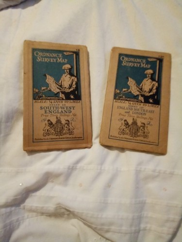 Vintage map cloth ordnance - vintage,