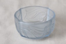 Art Deco Frosted Blue Glass