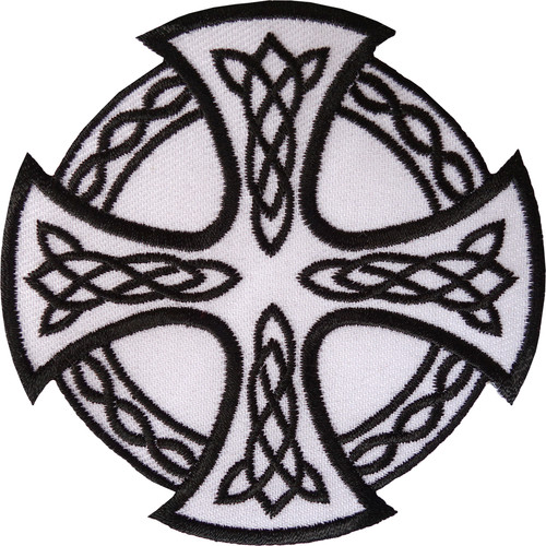 Celtic knot cross patch iron - patch,