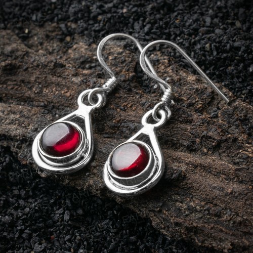 925 sterling silver round red - sterling,