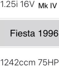 1996 Fiesta 1.25i 1242 16v Valve mk4 mk4.5 SPARE PART BREAKING Soho 121 FaceLift