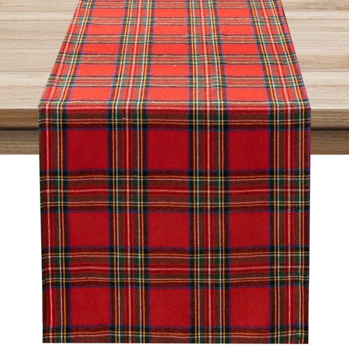 Scottish table cover plaid - table,