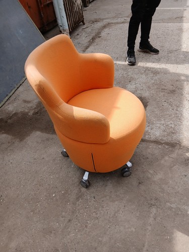 Orange fabric tub chair four - orange,