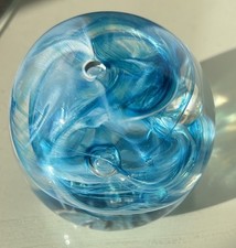Art Glass Blue Swirl