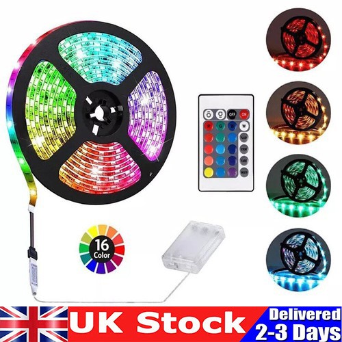 Battery power led strip 5m - battery, 1m-5m