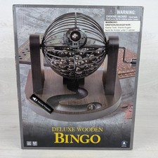 Deluxe Wooden Bingo Set Cage