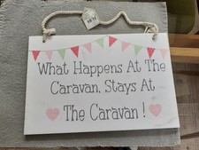 WOODEN FUN SIGN FOR YOUR CARAVAN 12" X 8"